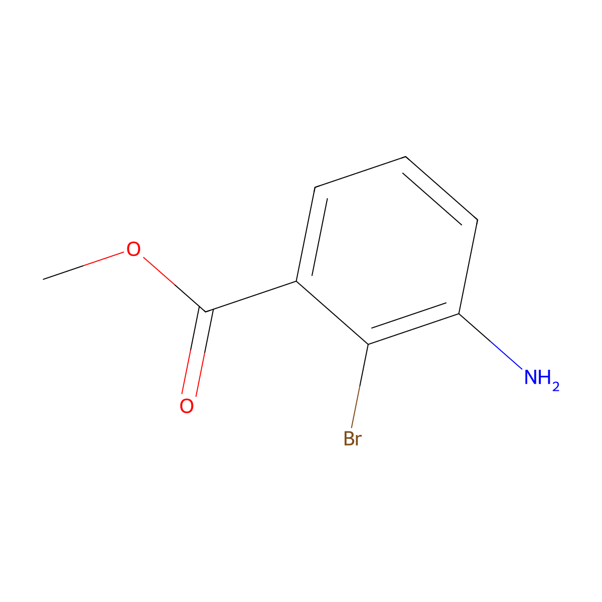 Methyl 3-amino-2-bromobenzoate molecular structure, CAS 106896-48-4