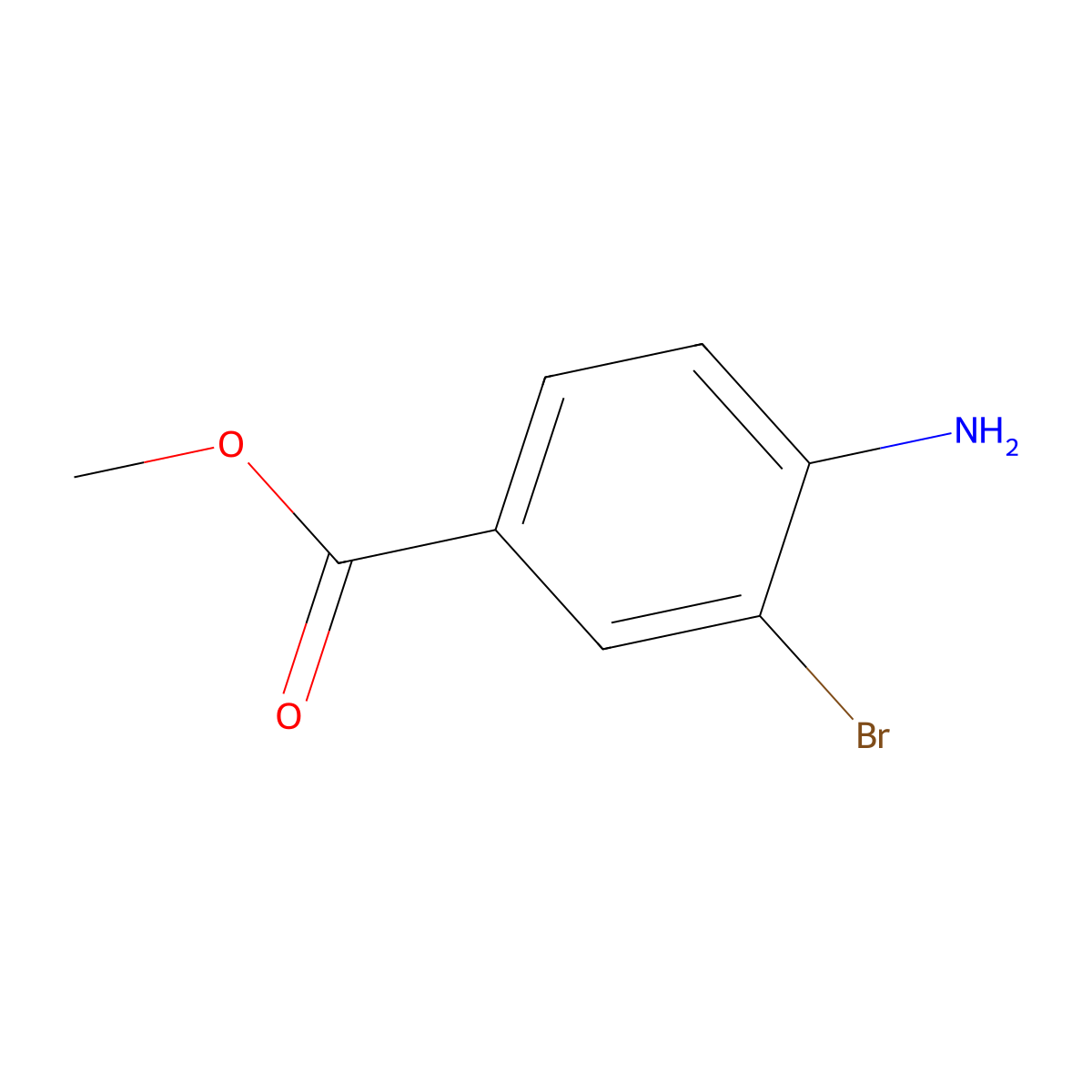Methyl 4-amino-3-bromobenzoate molecular structure, CAS 106896-49-5