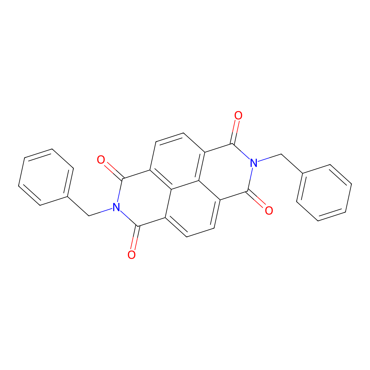 2,7-Bis(phenylmethyl)benzo[lmn][3,8]phenanthroline-1,3,6,8(2H,7H)-tetrone molecular structure, CAS 106897-63-6