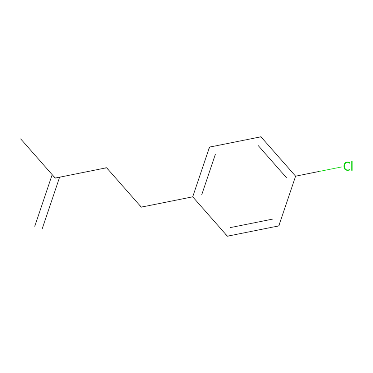 4-(4-Chlorophenyl)-2-methyl-1-butene molecular structure, CAS 106897-78-3