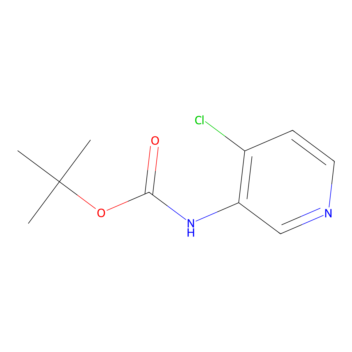 tert-Butyl (4-chloropyridin-3-yl)carbamate molecular structure, CAS 1068976-14-6