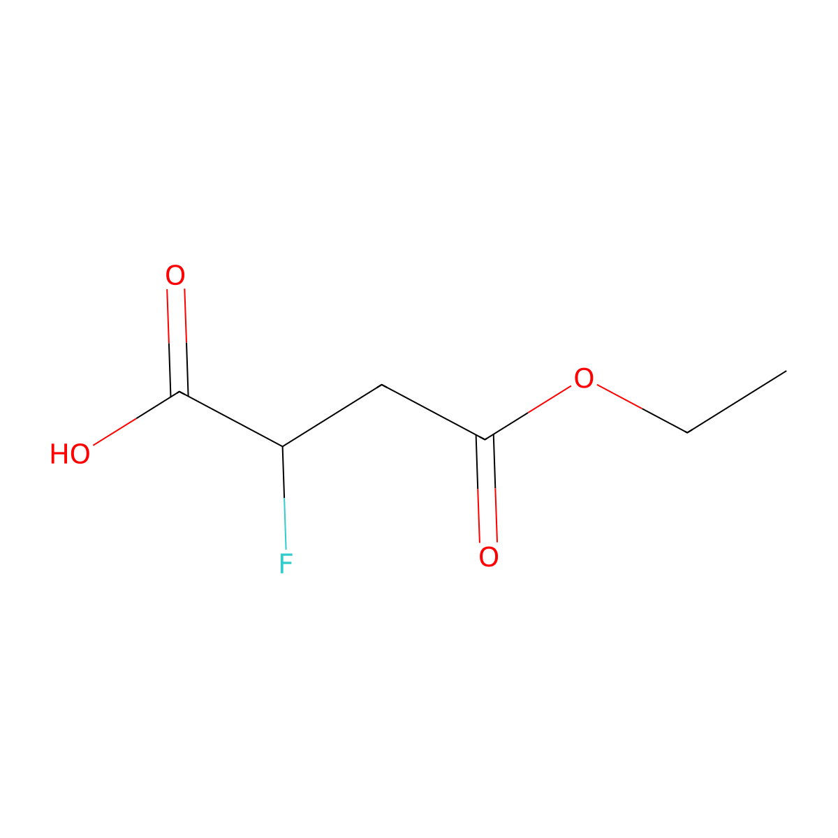 4-Ethoxy-2-fluoro-4-oxobutanoic acid molecular structure, CAS 106898-03-7