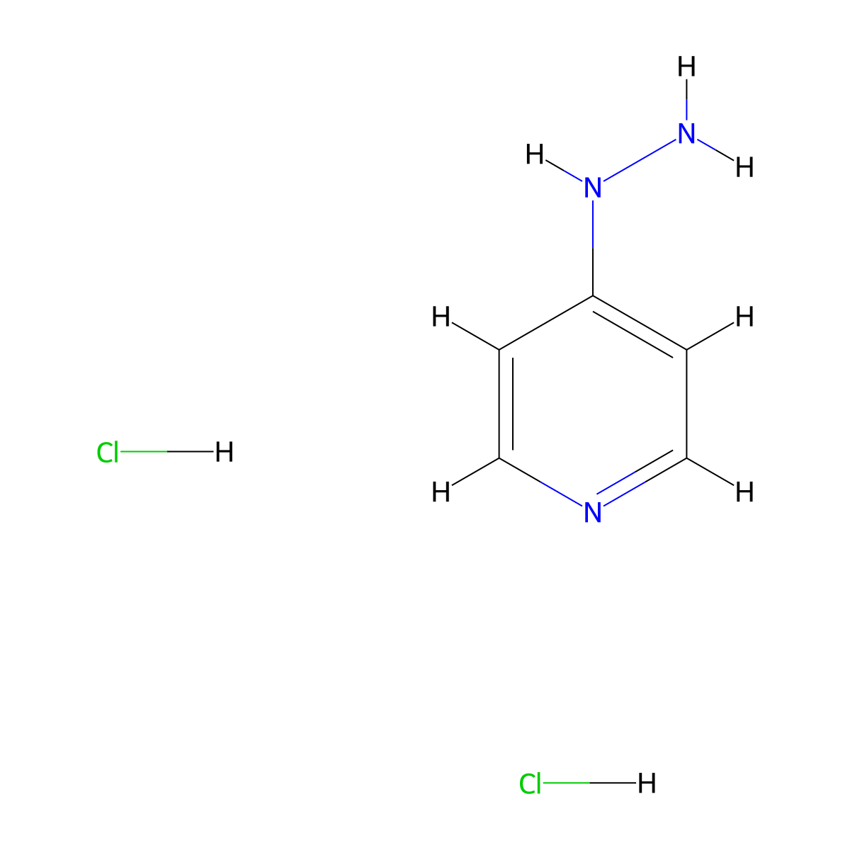 4-Hydrazinylpyridine dihydrochloride molecular structure, CAS 106898-34-4