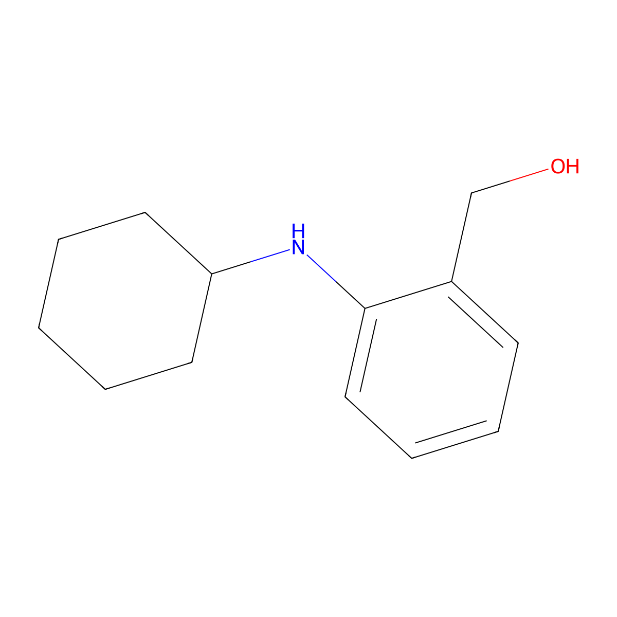[2-(Cyclohexylamino)phenyl]methanol molecular structure, CAS 106898-72-0