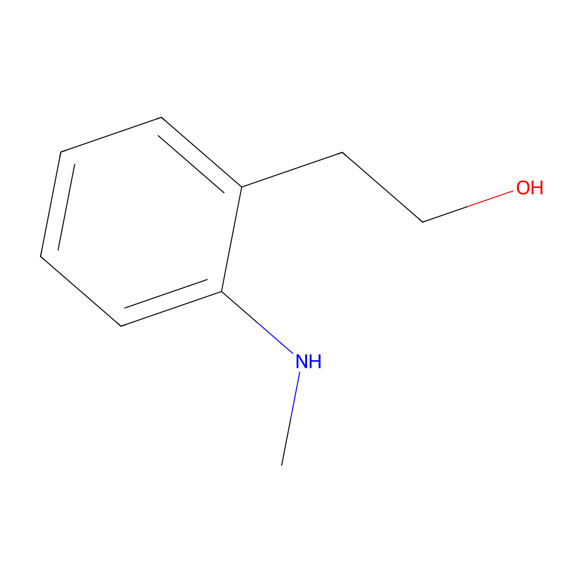 2-(2-(Methylamino)phenyl)ethan-1-ol molecular structure, CAS 106899-00-7