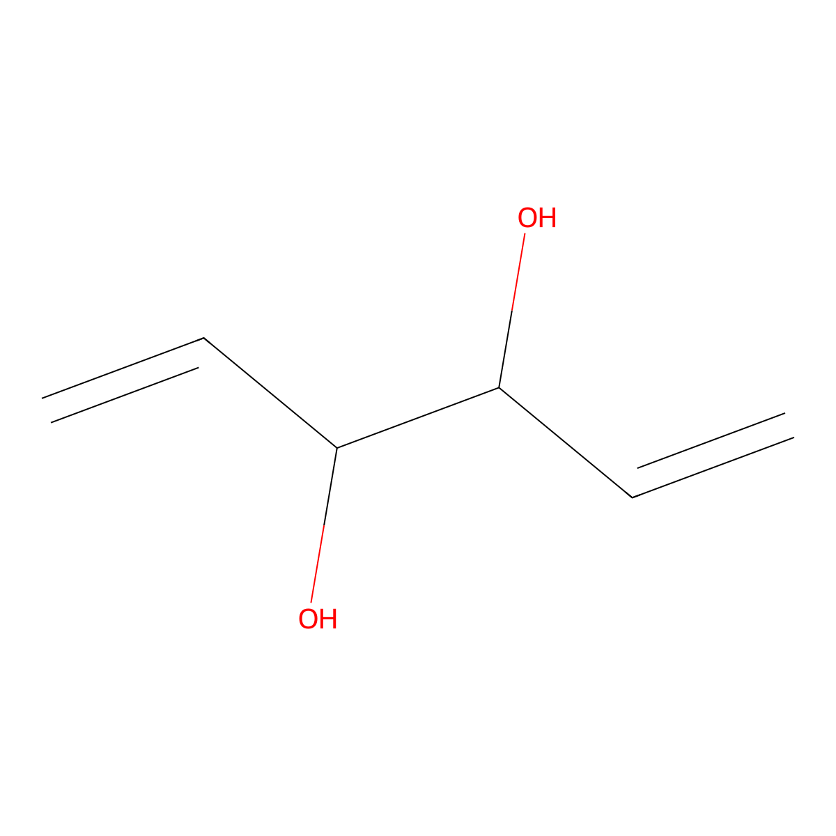 Divinyl glycol molecular structure, CAS 1069-23-4
