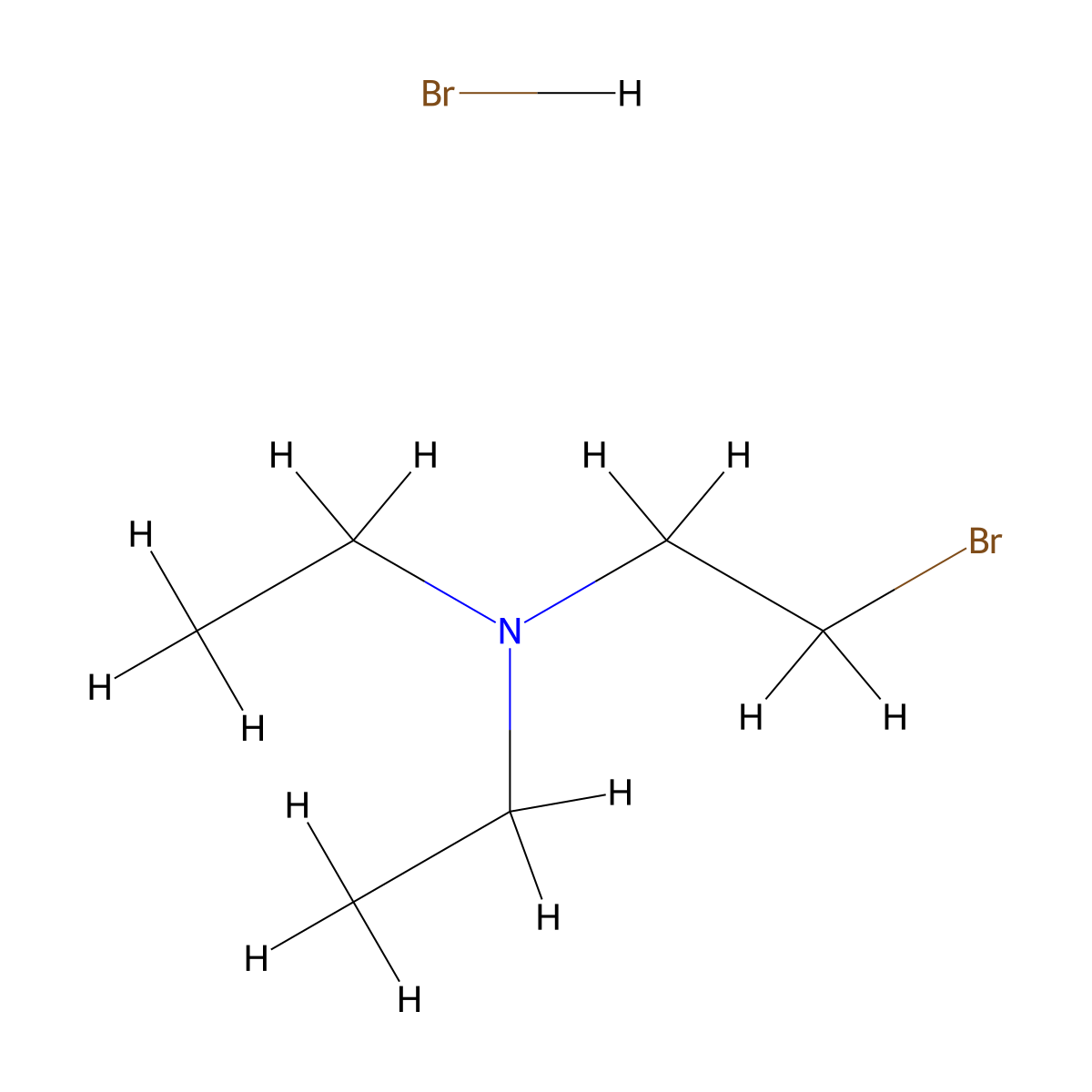2-Bromoethyldiethylammonium bromide molecular structure, CAS 1069-72-3