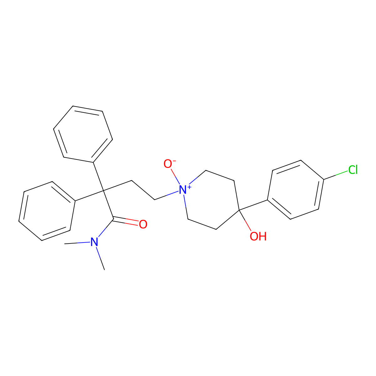 Loperamide oxide molecular structure, CAS 106900-12-3