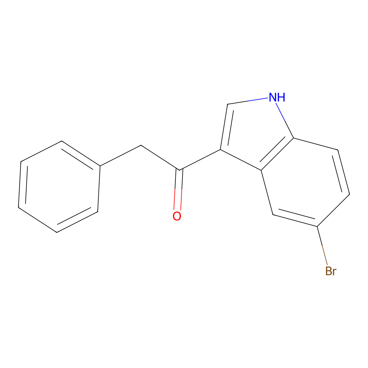 1-(5-bromo-1H-indol-3-yl)-2-phenylethan-1-one molecular structure, CAS 1069051-39-3