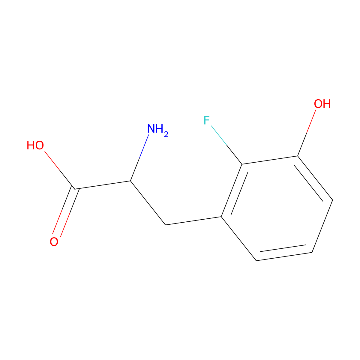 Phenylalanine, 2-fluoro-3-hydroxy- molecular structure, CAS 1069068-09-2