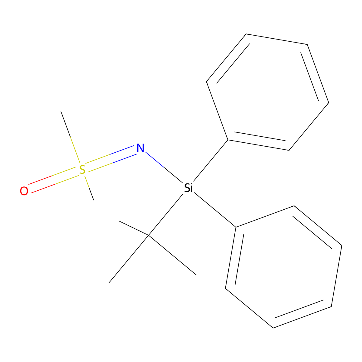 Tert-butyldiphenylsilan (S-methylsulfonimidoyl)methane molecular structure, CAS 1069070-10-5