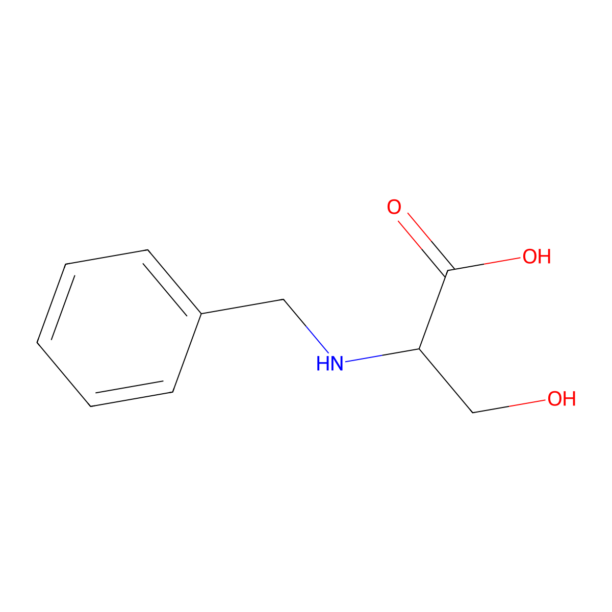 2-(Benzylamino)-3-hydroxypropanoic acid molecular structure, CAS 106910-76-3