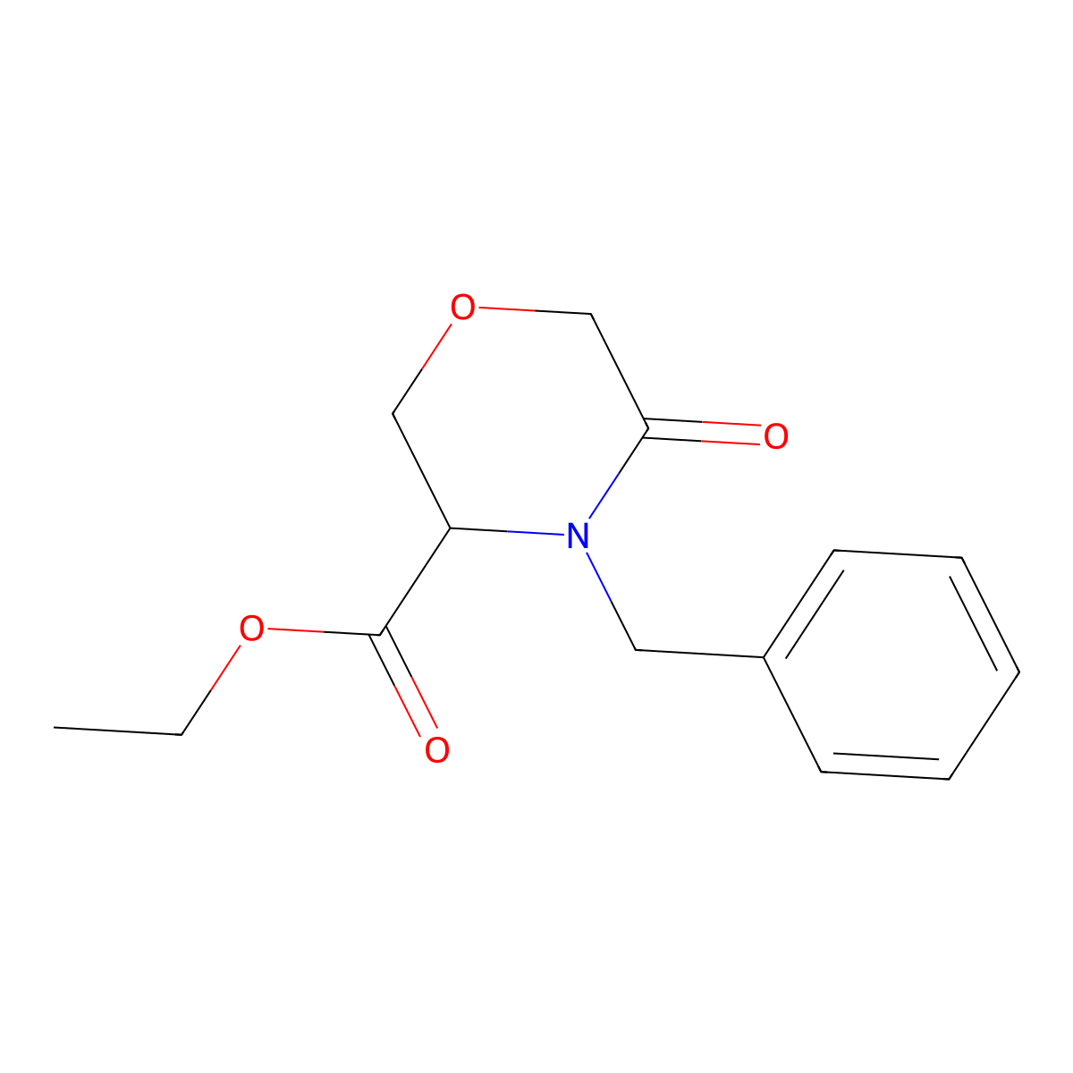 Ethyl 4-benzyl-5-oxomorpholine-3-carboxylate molecular structure, CAS 106910-82-1
