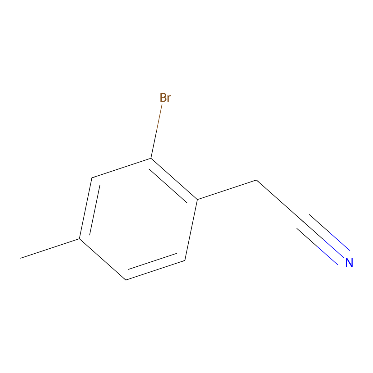 2-(2-Bromo-4-methylphenyl)acetonitrile molecular structure, CAS 1069114-80-2
