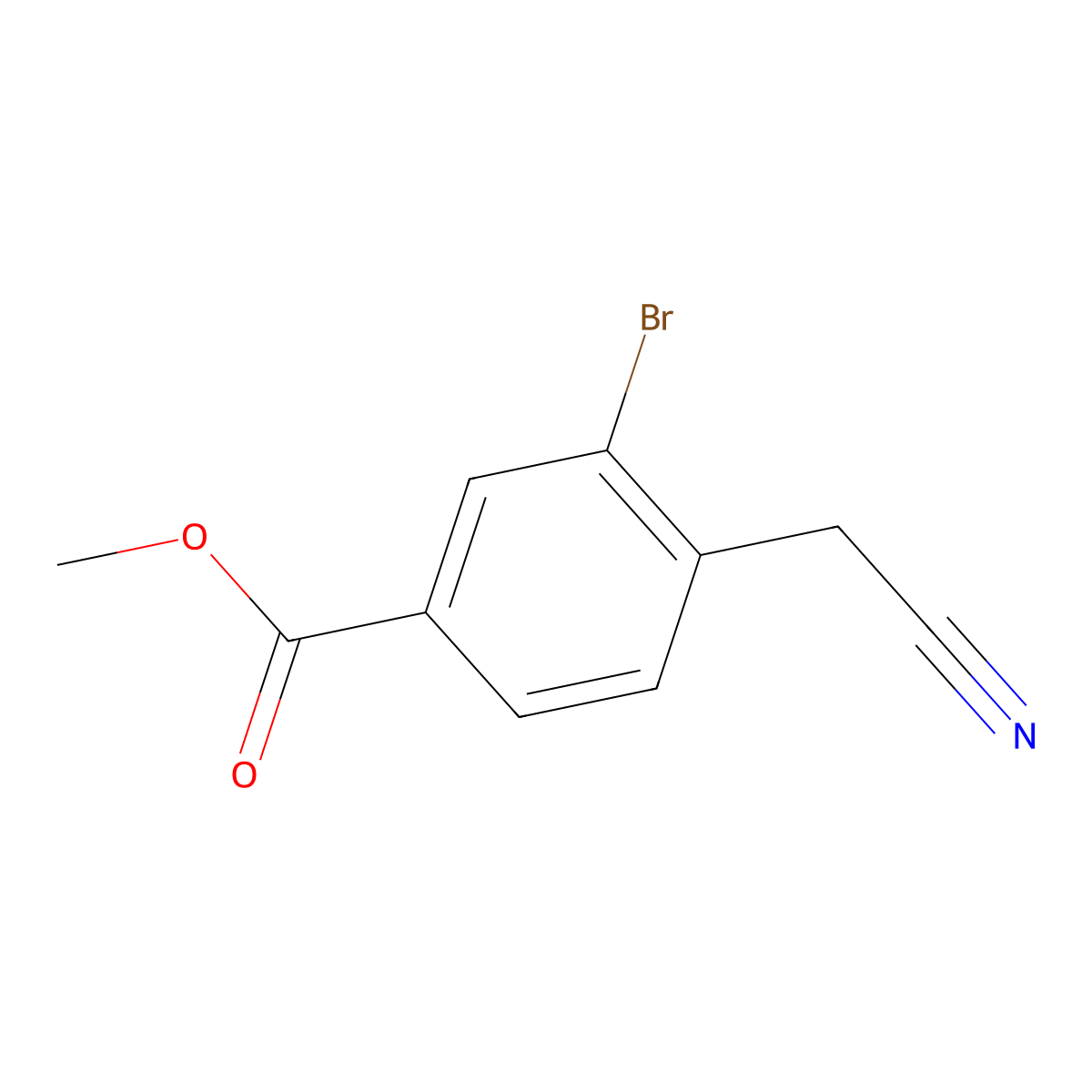 Methyl 3-bromo-4-(cyanomethyl)benzoate molecular structure, CAS 1069114-89-1