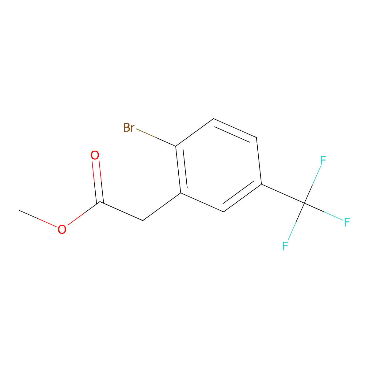 Methyl 2-[2-Bromo-5-(trifluoromethyl)phenyl]acetate molecular structure, CAS 1069115-16-7