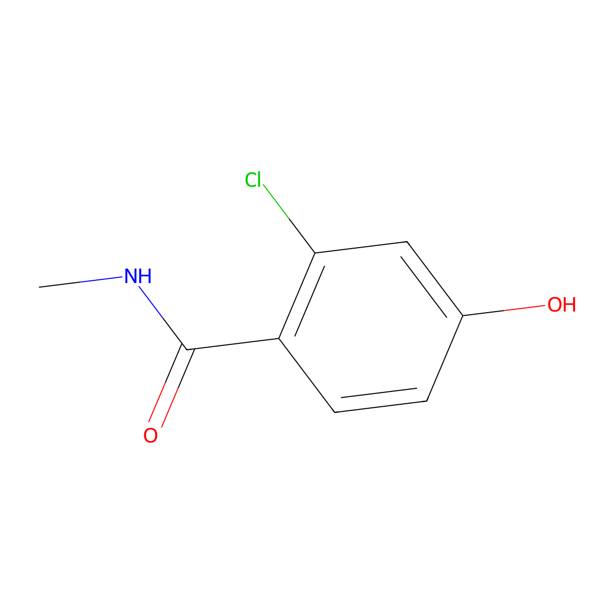2-Chloro-4-hydroxy-N-methylbenzamide molecular structure, CAS 1069122-86-6