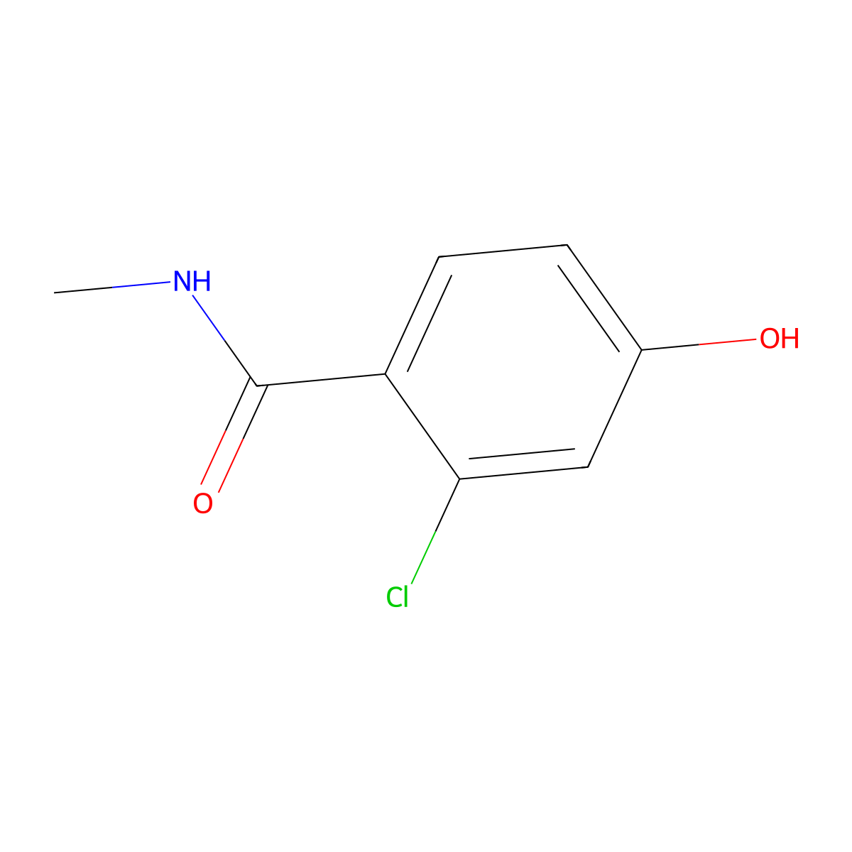 2-Chloro-4-hydroxy-N-methylbenzamide molecular structure, CAS 1069122-86-6