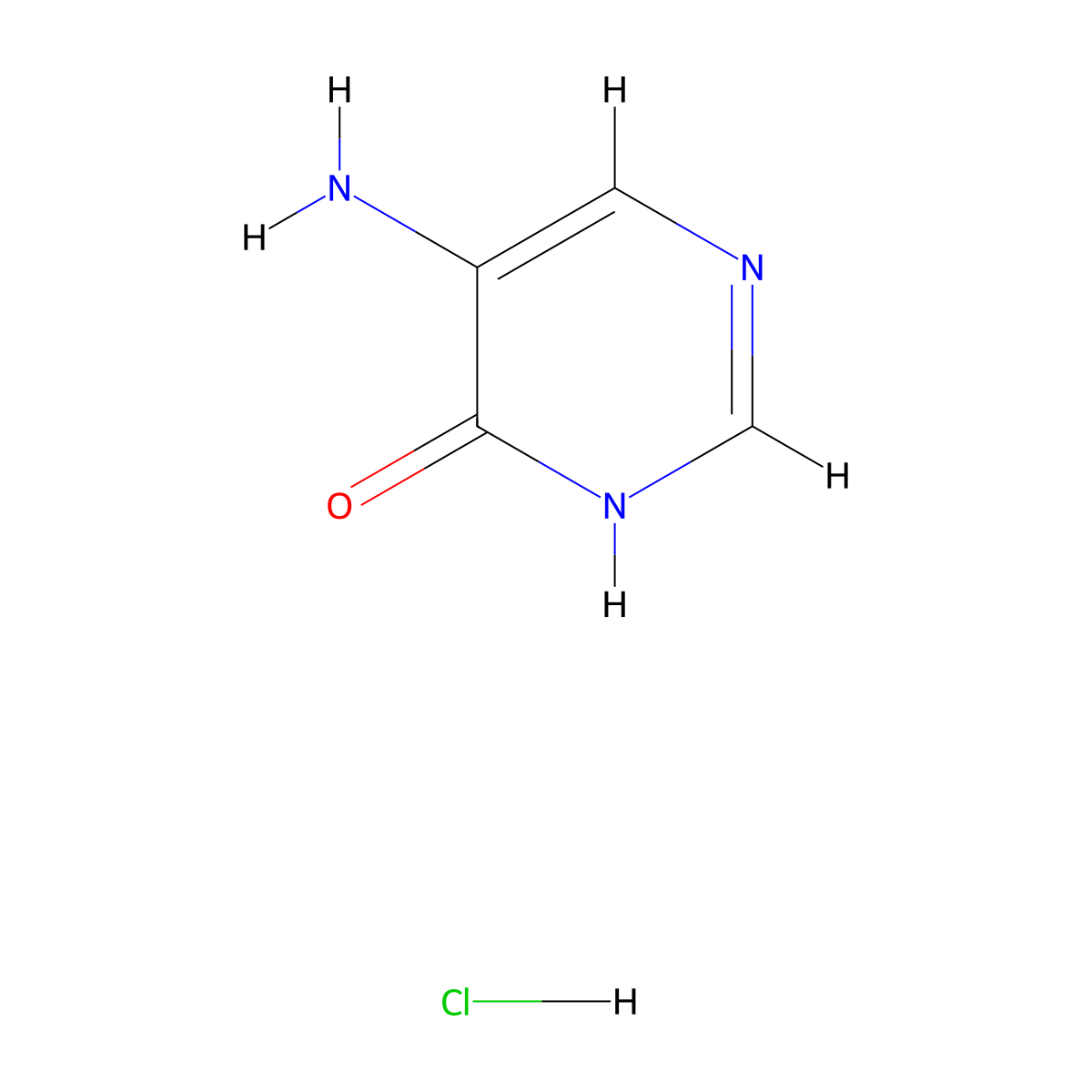 5-Aminopyrimidin-4-ol hydrochloride molecular structure, CAS 106913-64-8