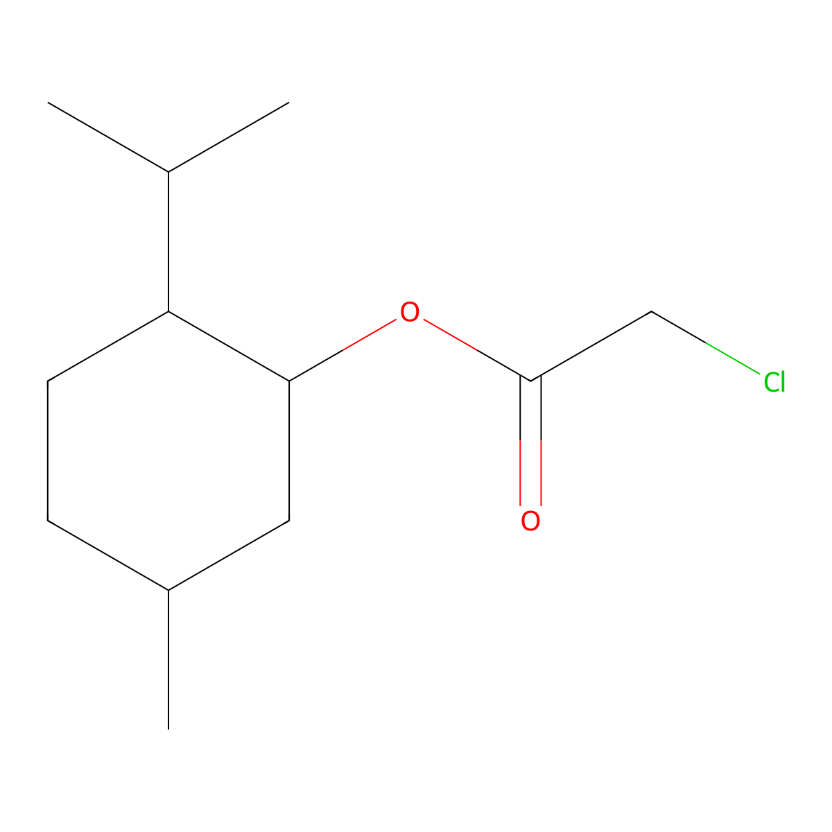 5-Methyl-2-(propan-2-yl)cyclohexyl 2-chloroacetate molecular structure, CAS 106916-72-7