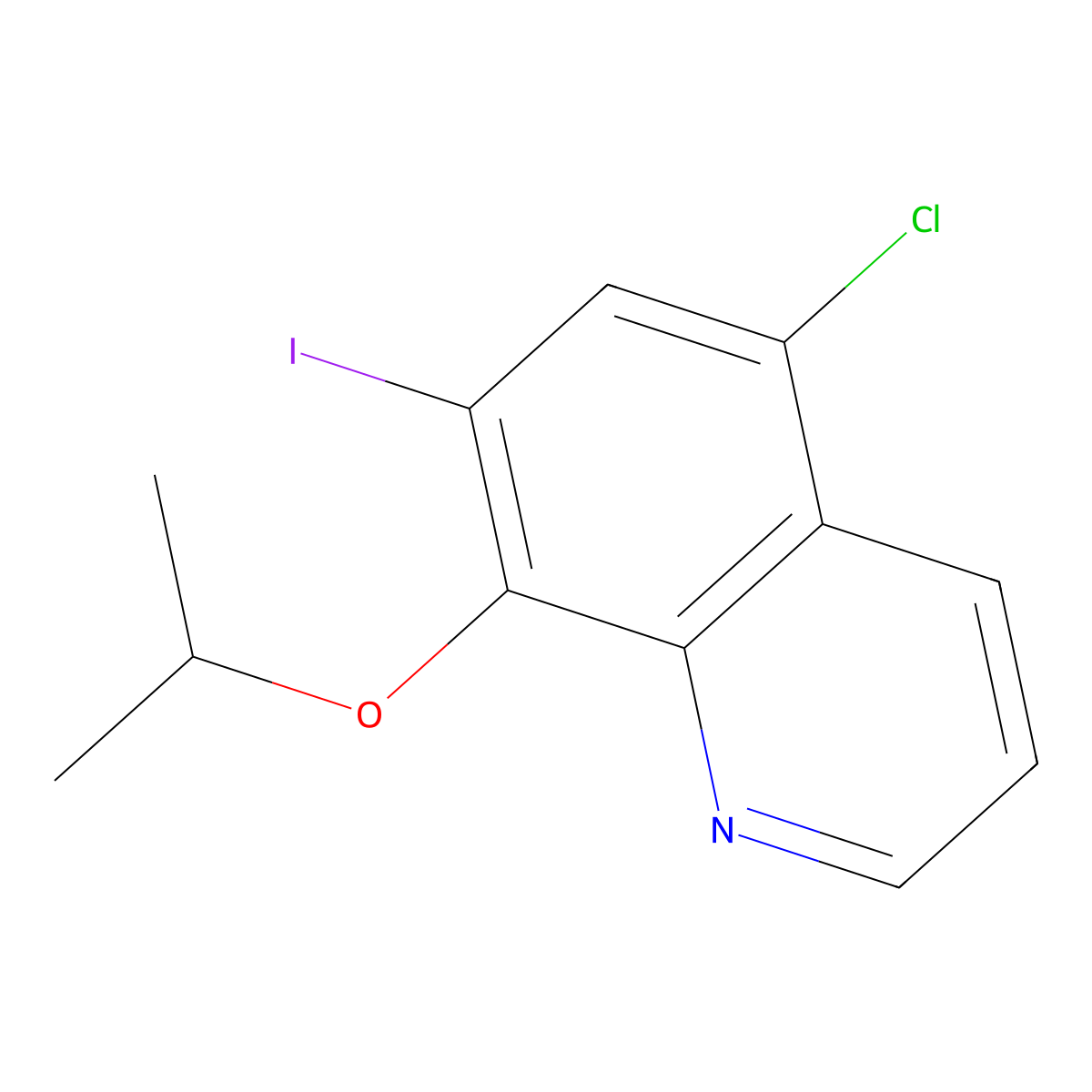 5-Chloro-7-iodo-8-isopropoxyquinoline molecular structure, CAS 106920-05-2