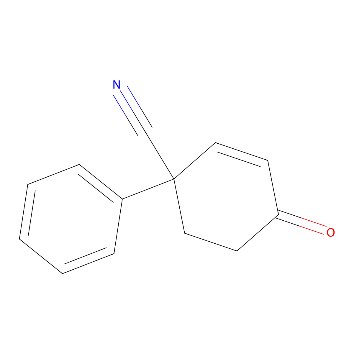 4-Oxo-1-phenylcyclohex-2-ene-1-carbonitrile molecular structure, CAS 106920-49-4