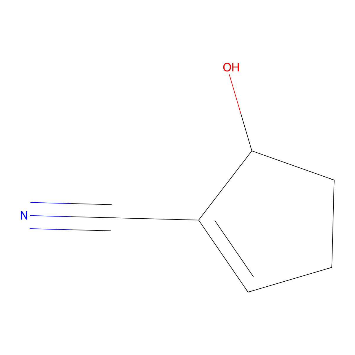 5-Hydroxycyclopent-1-ene-1-carbonitrile molecular structure, CAS 106924-48-5