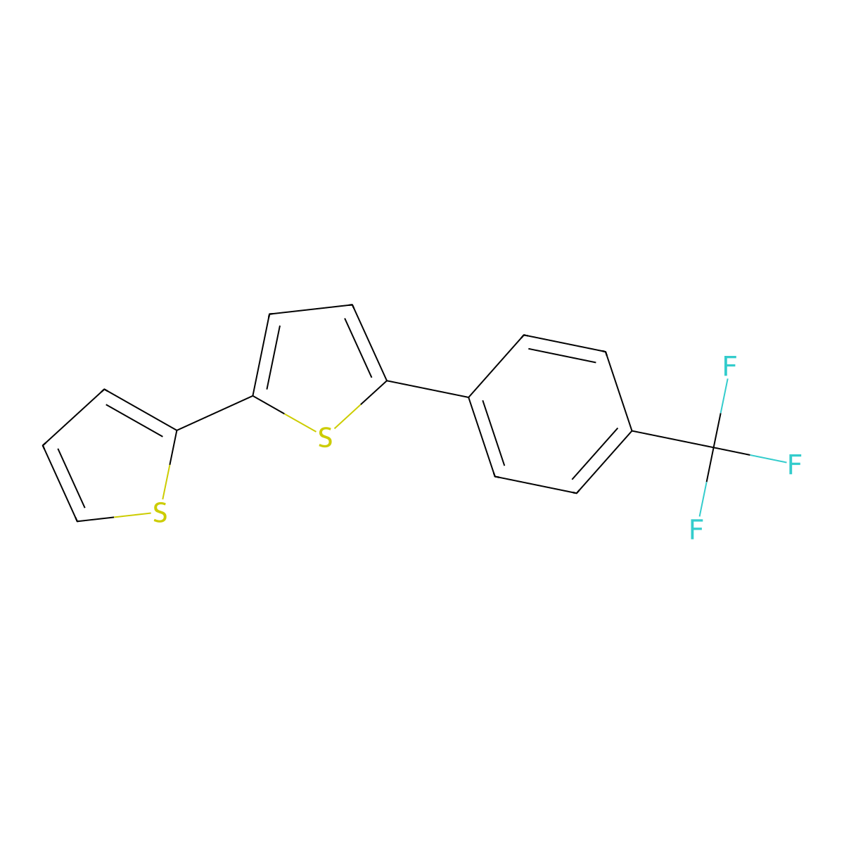 5-[4-(Trifluoromethyl)phenyl]-2,2'-bithiophene molecular structure, CAS 106925-78-4