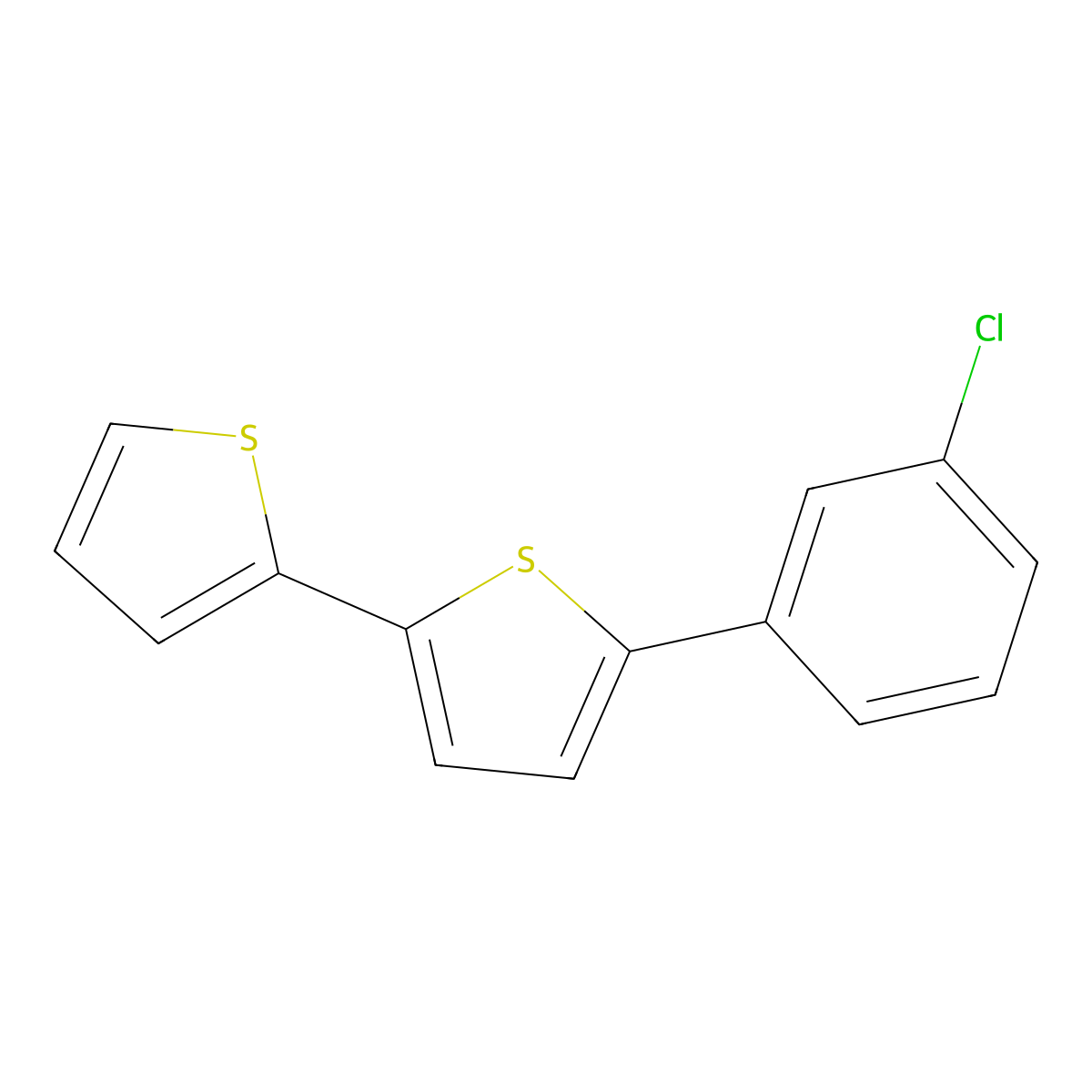 2-(3-Chlorophenyl)-5-thiophen-2-ylthiophene molecular structure, CAS 106926-07-2