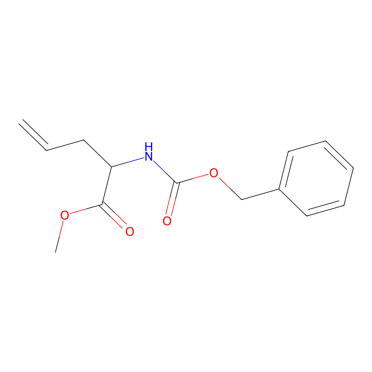 Methyl 2-{[(benzyloxy)carbonyl]amino}pent-4-enoate molecular structure, CAS 106928-49-8