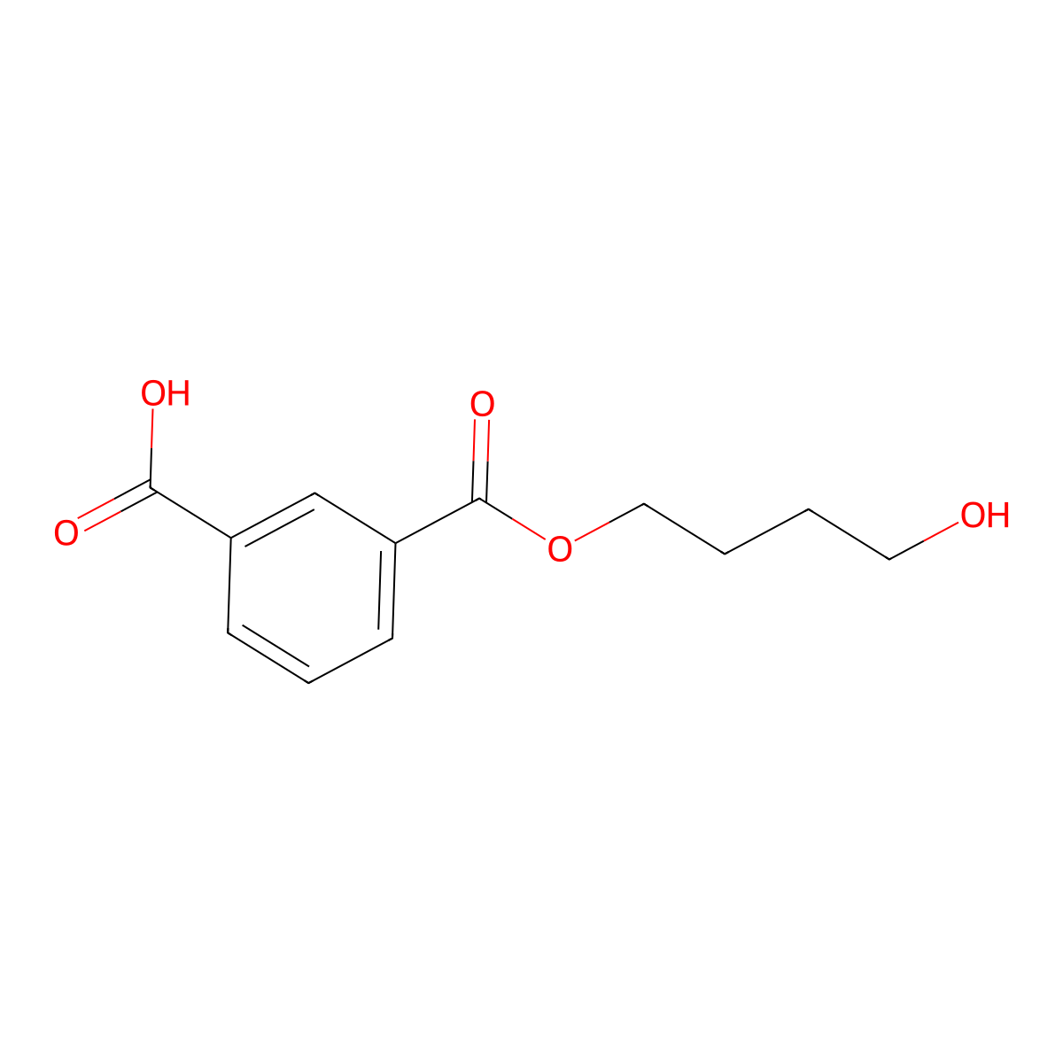 3-(4-Hydroxybutoxycarbonyl)benzoic acid molecular structure, CAS 106929-24-2