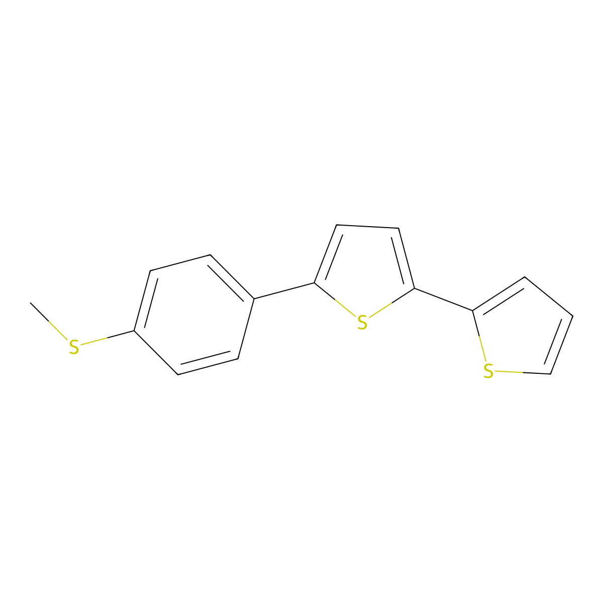 5-[4-(Methylsulfanyl)phenyl]-2,2'-bithiophene molecular structure, CAS 106936-19-0
