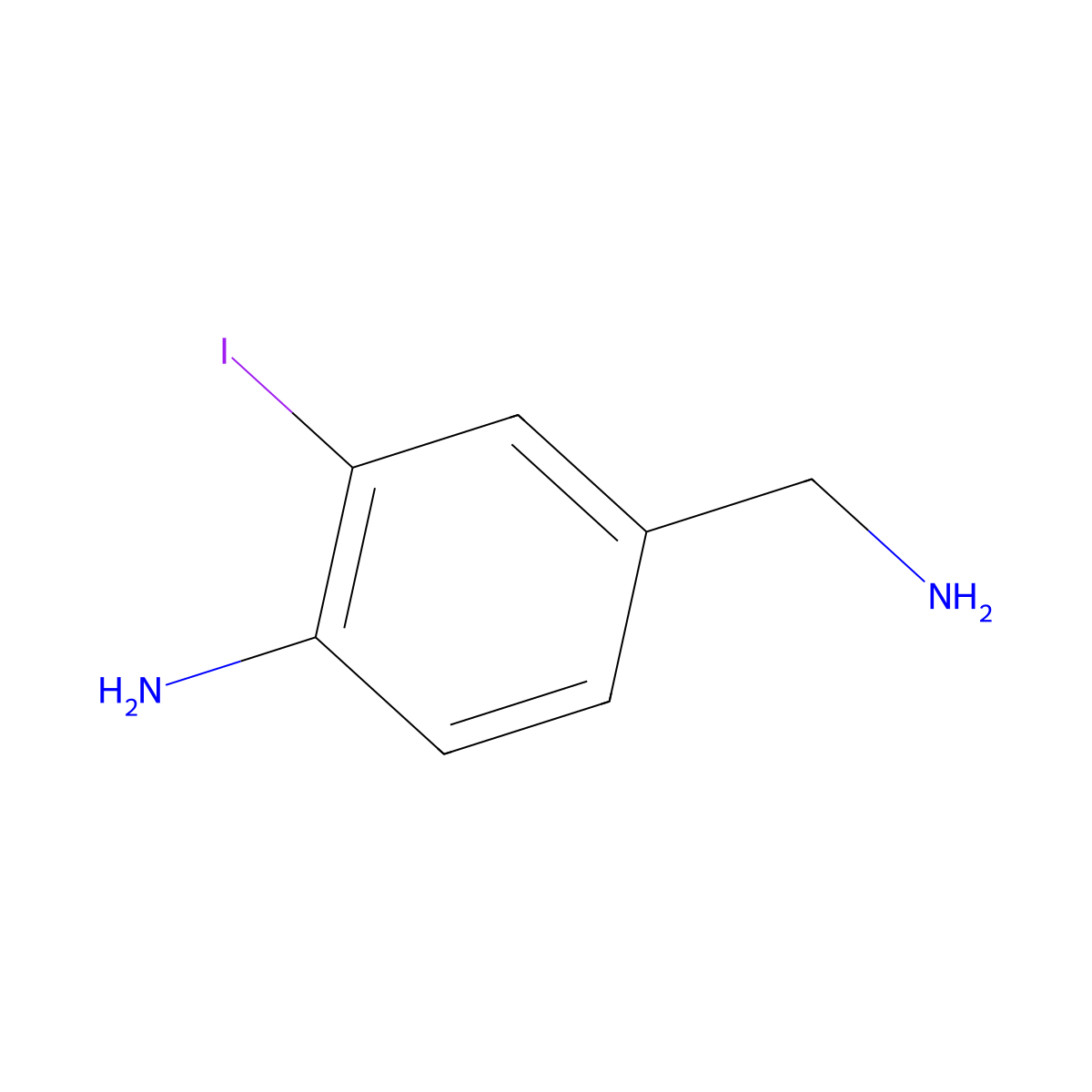 4-(Aminomethyl)-2-iodoaniline molecular structure, CAS 106941-22-4