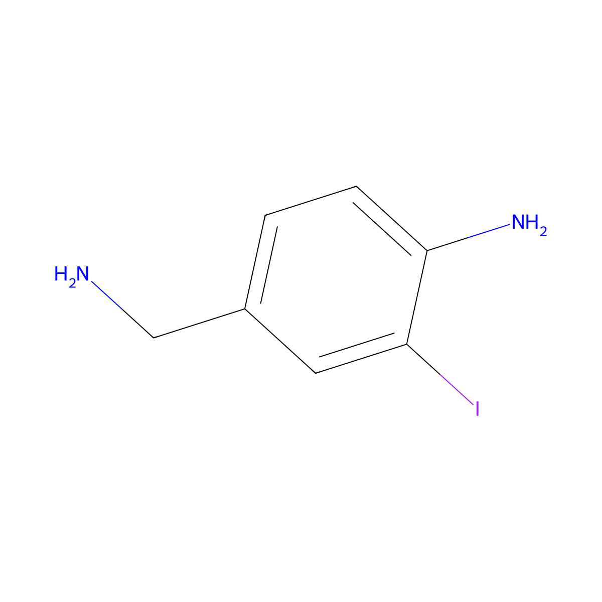 4-(Aminomethyl)-2-iodoaniline molecular structure, CAS 106941-22-4