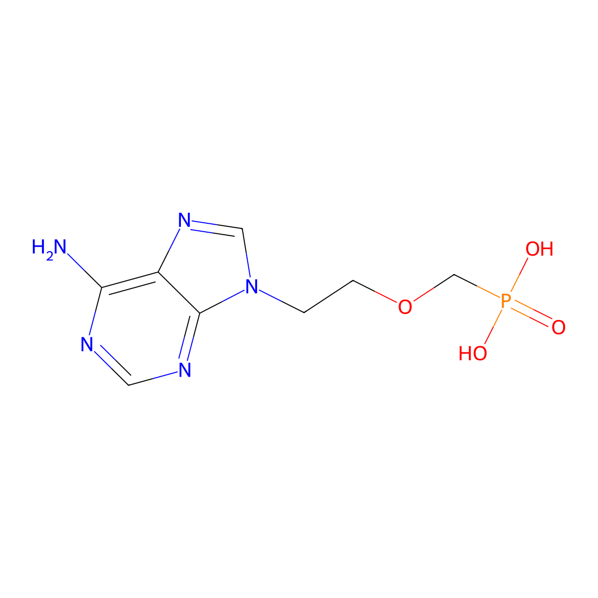 Adefovir molecular structure, CAS 106941-25-7