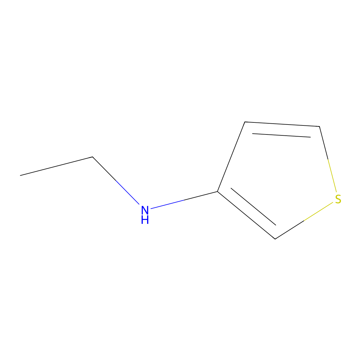 N-ethylthiophen-3-amine molecular structure, CAS 106943-89-9