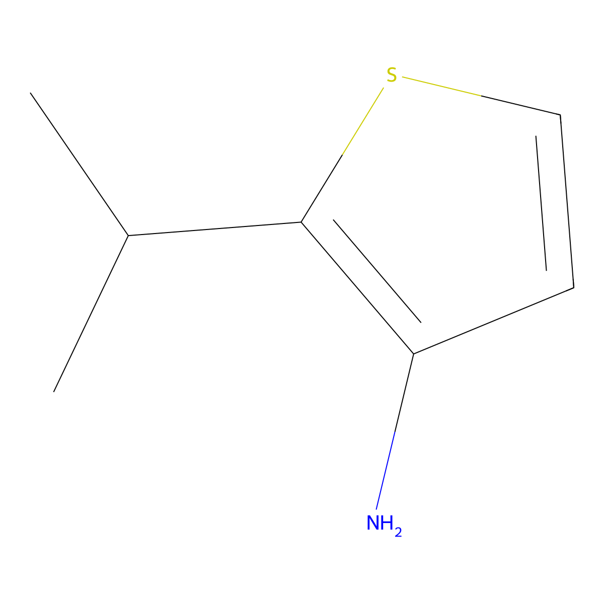 2-Isopropylthiophen-3-amine molecular structure, CAS 106944-37-0