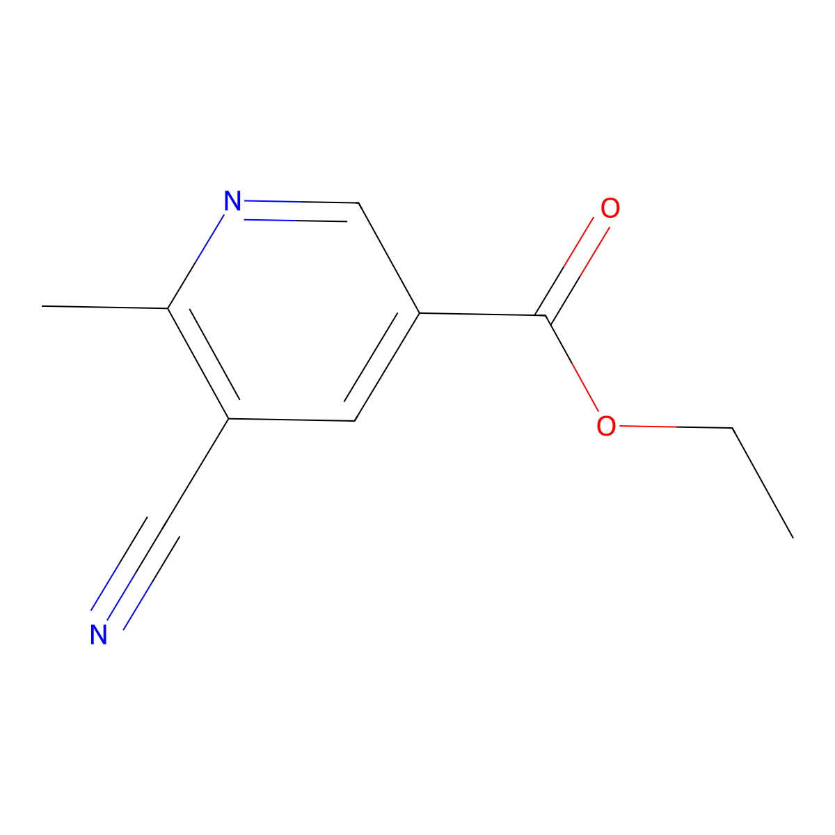 Ethyl 5-Cyano-6-methylnicotinate molecular structure, CAS 106944-54-1