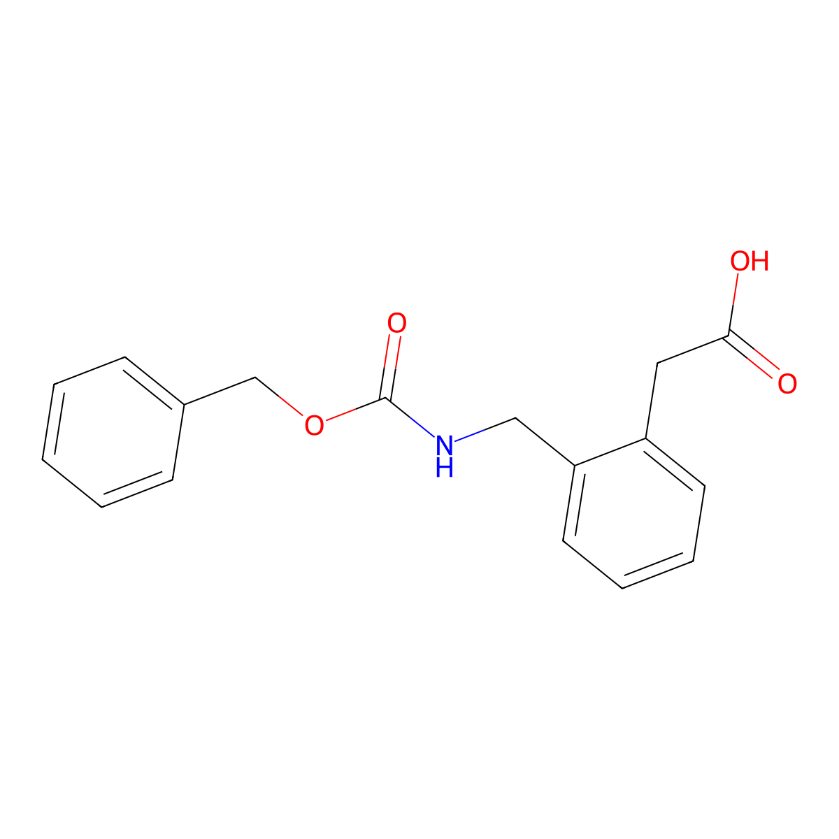 2-[2-({[(Benzyloxy)carbonyl]amino}methyl)phenyl]acetic acid molecular structure, CAS 106945-13-5
