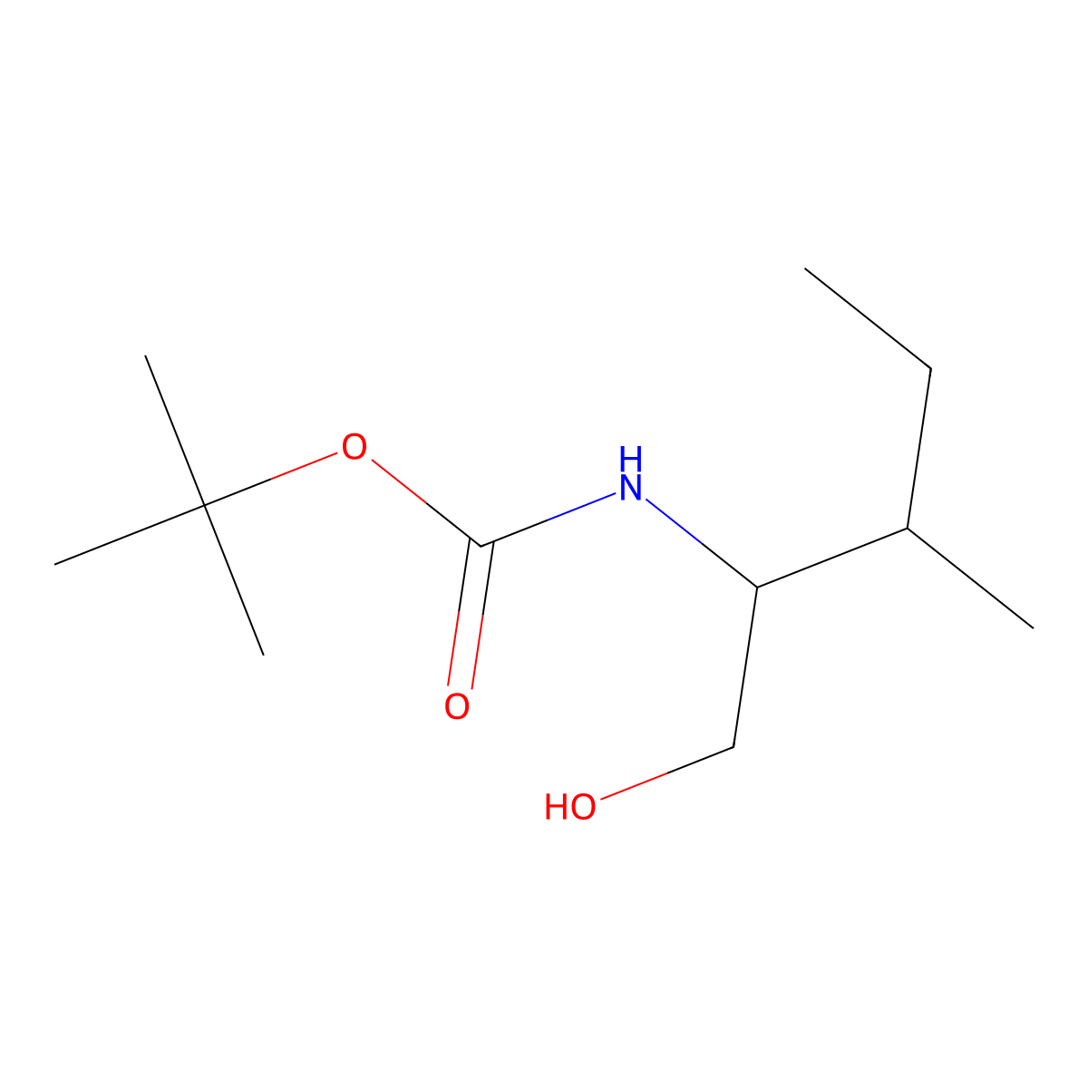 N-Boc-(2S,3S)-(-)-2-Amino-3-methyl-1-pentanol molecular structure, CAS 106946-74-1