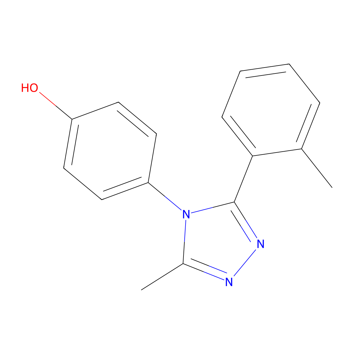 4-(3-methyl-5-(2-methylphenyl)-4H-1,2,4-triazol-4-yl)phenol molecular structure, CAS 1069473-56-8