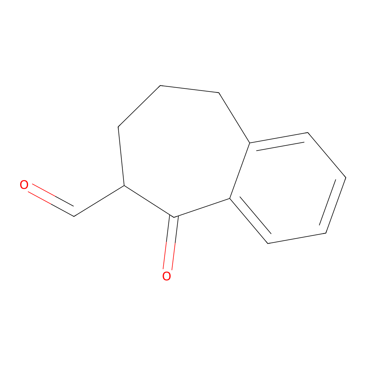 5-oxo-6,7,8,9-tetrahydro-5H-benzo[7]annulene-6-carbaldehyde molecular structure, CAS 106949-30-8