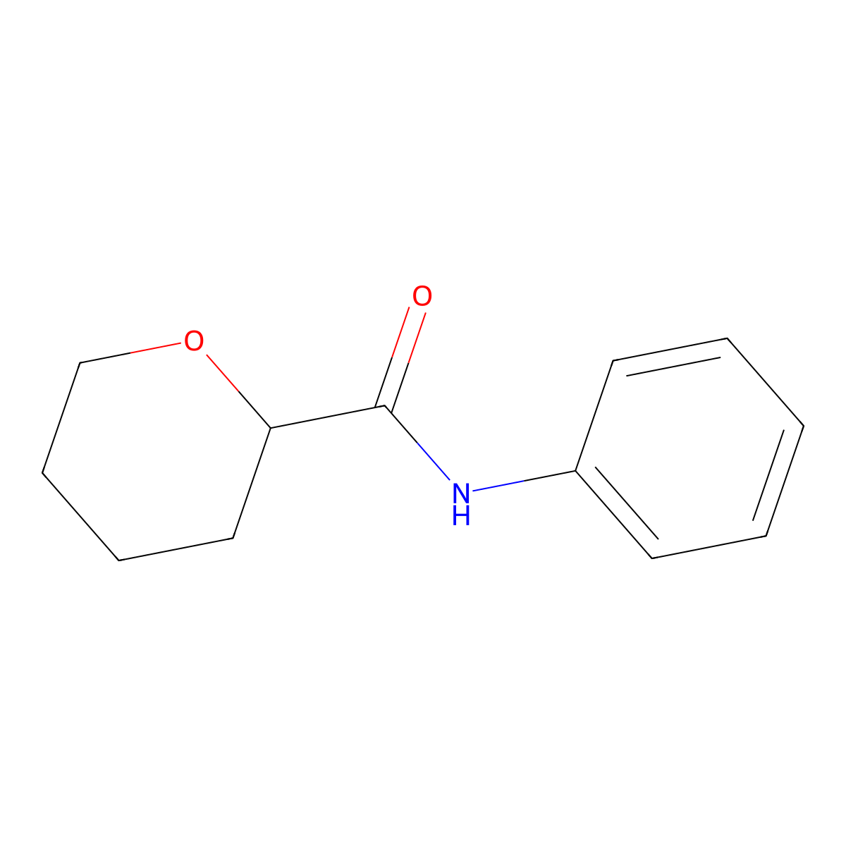 N-phenyloxane-2-carboxamide molecular structure, CAS 106949-78-4