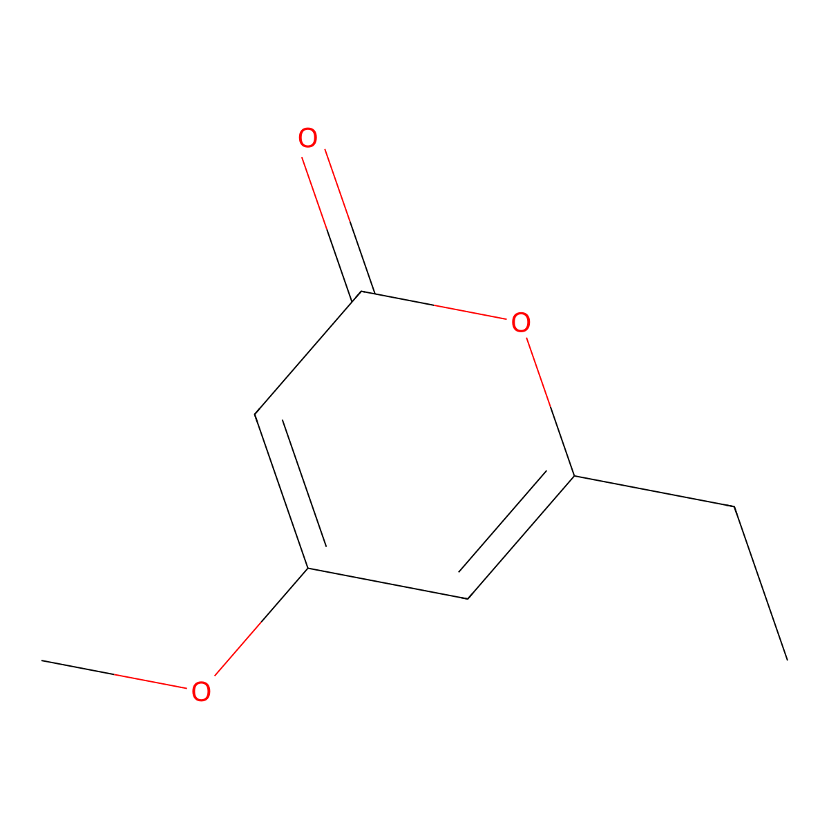 6-Ethyl-4-methoxy-2-pyranone molecular structure, CAS 106950-13-4