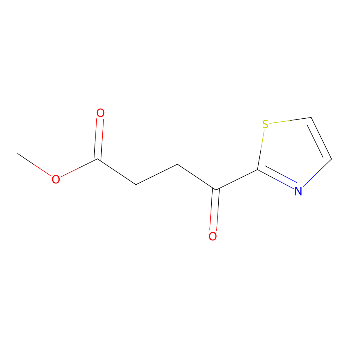 Methyl 4-oxo-4-(thiazol-2-yl)butanoate molecular structure, CAS 106961-41-5