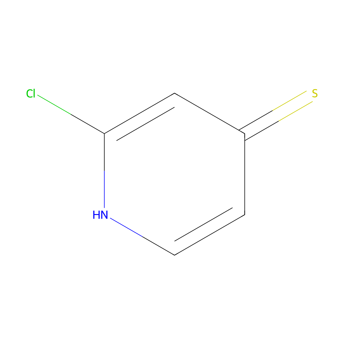2-Chloropyridine-4-thiol molecular structure, CAS 106962-88-3