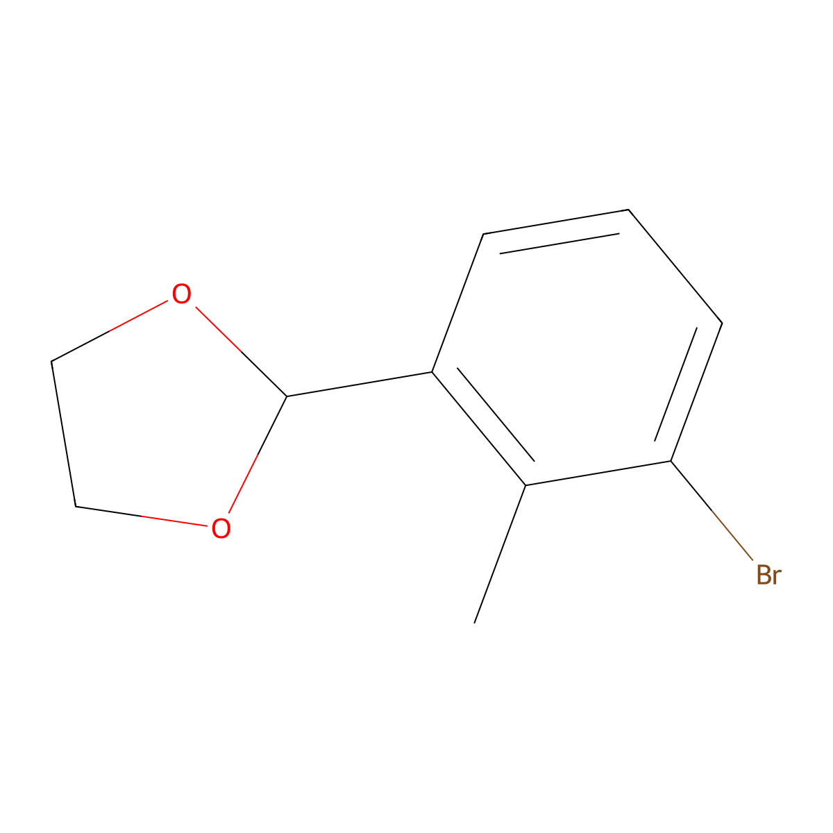 2-(3-Bromo-2-methylphenyl)-1,3-dioxolane molecular structure, CAS 106965-50-8