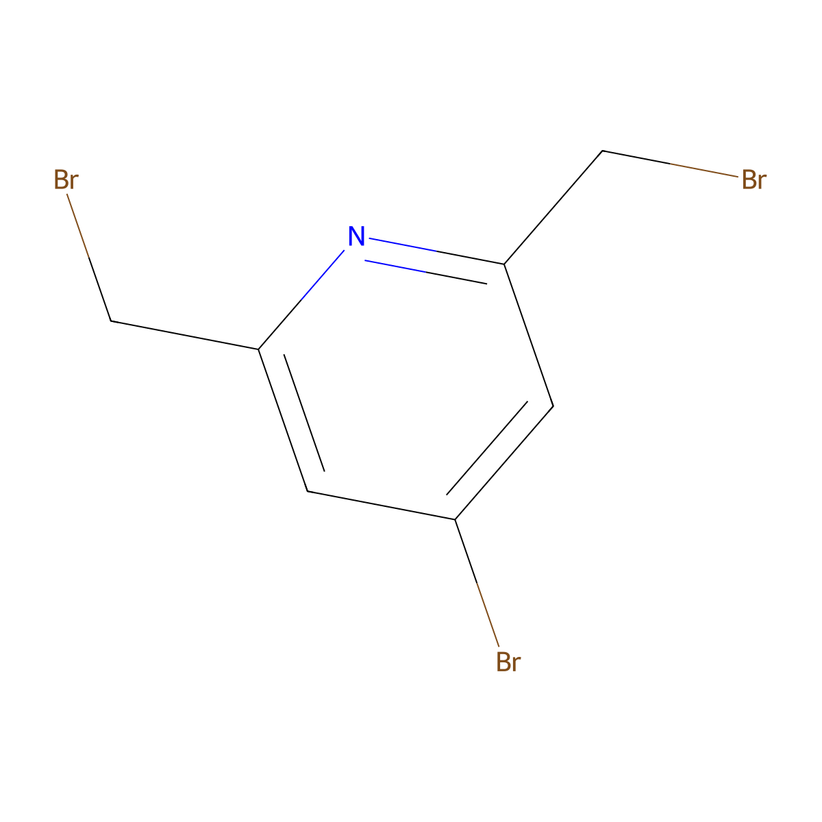 4-Bromo-2,6-bis(bromomethyl)pyridine molecular structure, CAS 106967-42-4