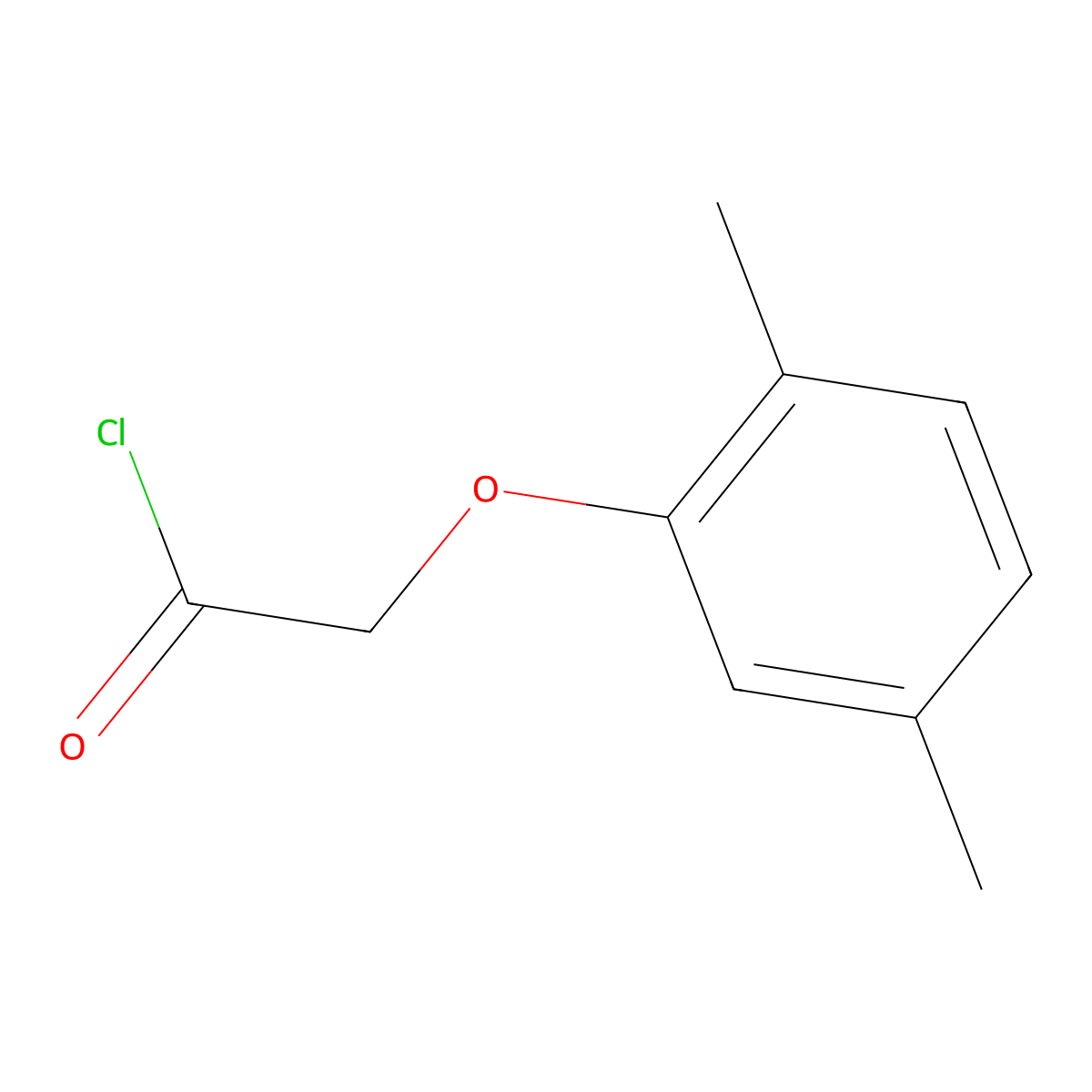 (2,5-Dimethylphenoxy)acetyl chloride molecular structure, CAS 106967-73-1