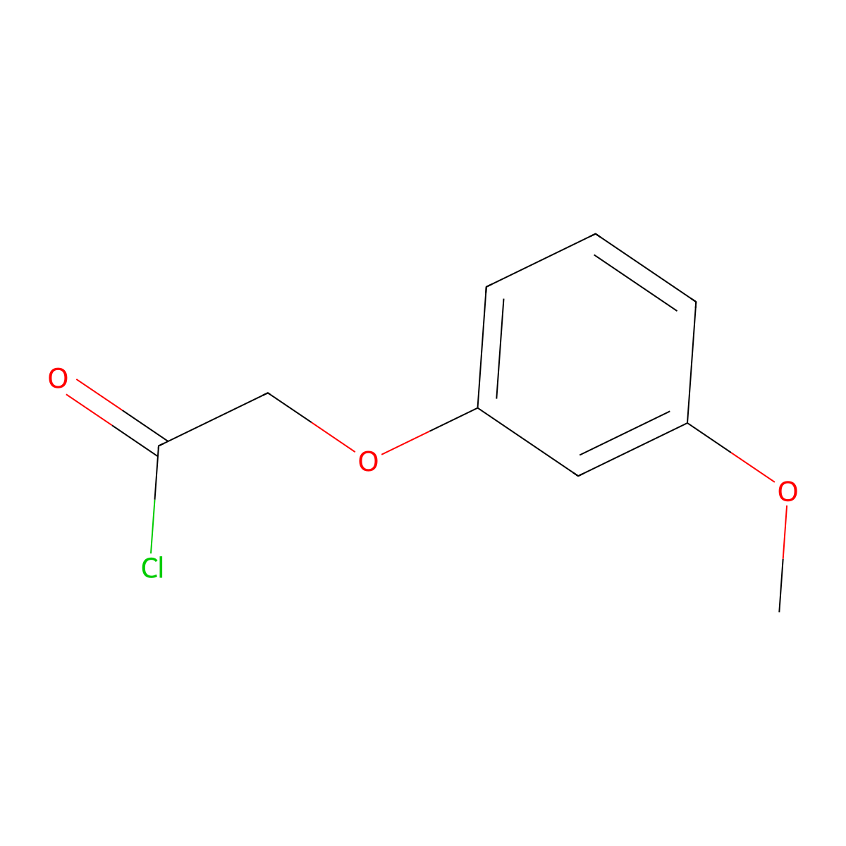 (3-Methoxyphenoxy)acetyl chloride molecular structure, CAS 106967-74-2